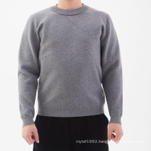 OEM modern knitting sweater 12GG anti-pilling men fine knit pullover crew neck long sleeves winter pullover for male